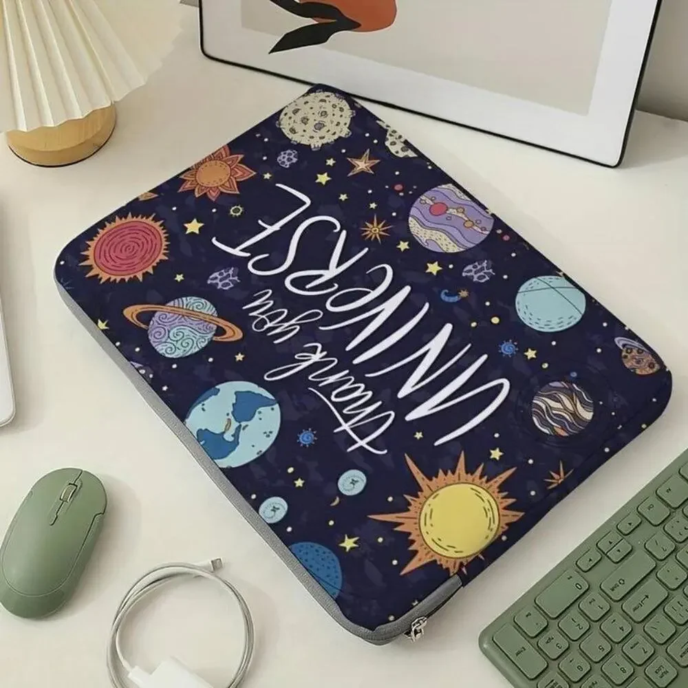 New Blue Background Planet Computer Zipper Cover Bag 